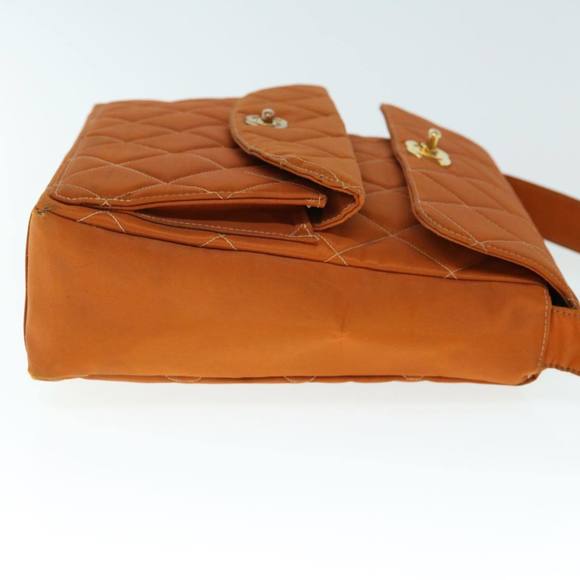 CHANEL Matelasse Shoulder Bag Nylon Brown CC Auth 60924A - Picture 4 of 16